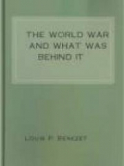 The World War and What was Behind It