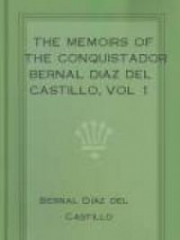 The Memoirs of the Conquistador Bernal Diaz del Castillo Vol 1