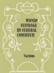 Woman Suffrage By Federal Constitutional Amendment